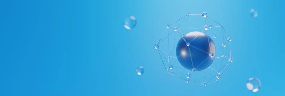 Abstract 3D rendering of an O2 compound Stock Illustration