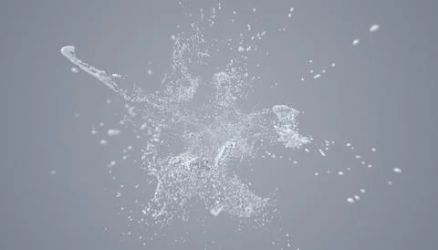 Abstract 3D Rendering of Paint Splash Stock Illustration