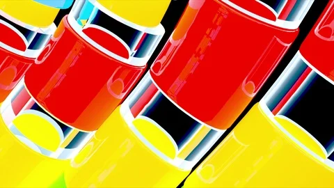 Abstract 3d rendering with pipes, animated background. Stock Footage 123766369