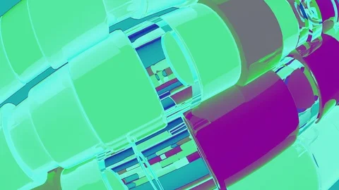 Abstract 3d rendering with pipes, animated background. Stock Footage 123766398