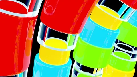 Abstract 3d rendering with pipes, animated background. Stock Footage 126041530