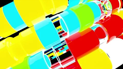 Abstract 3d rendering with pipes, animated background. Stock Footage 126221281