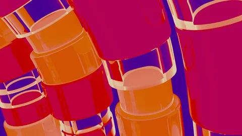 Abstract 3d rendering with pipes, animated background. Stock Footage 127424433