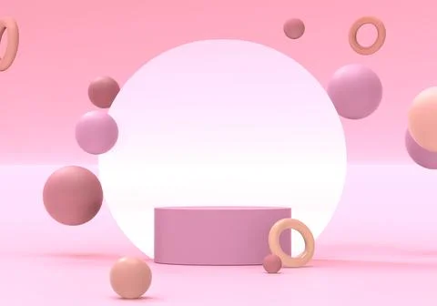 Abstract 3d rendering of podium for cosmetics, perfume, products presentation Stock-Illustration