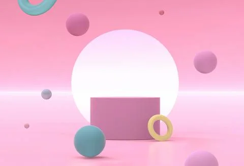 Abstract 3d rendering of podium for cosmetics, perfume, products presentation Stock-Illustration