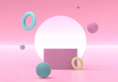 Abstract 3d rendering of podium for cosmetics, perfume, products presentation Stock-Illustration