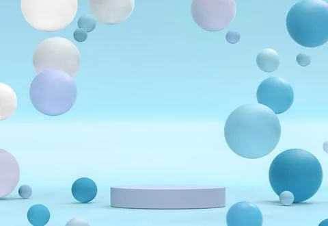 Abstract 3d rendering of podium for cosmetics, perfume, products presentation Stock Illustration