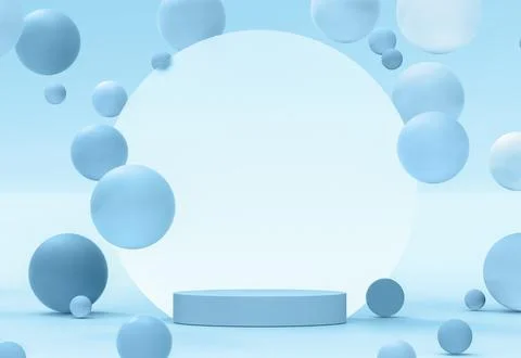 Abstract 3d rendering of podium for cosmetics, perfume, products presentation Stock Illustration