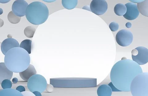 Abstract 3d rendering of podium for cosmetics, perfume, products presentation Stock Illustration