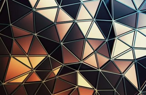 Abstract 3D Rendering of Polygonal Background. Stock Illustration