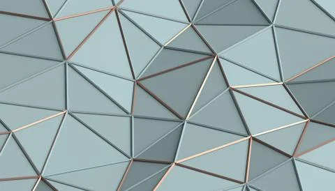 Abstract 3D Rendering of Polygonal Background. Stock-Illustration