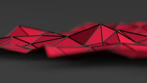 Abstract 3D Rendering of Polygonal Background. Stock Illustration