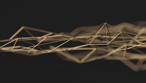 Abstract 3D Rendering of Polygonal Background. Illustrazione stock