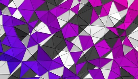 Abstract 3D Rendering of Polygonal Background. Stock-Illustration