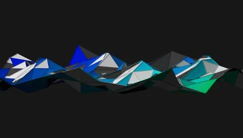 Abstract 3D Rendering of Polygonal Background. Stock Illustration