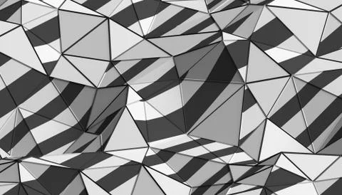 Abstract 3D Rendering of Polygonal Background. Illustrazione stock
