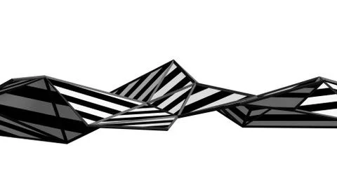 Abstract 3D Rendering of Polygonal Background. Illustrazione stock