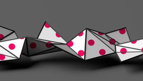 Abstract 3D Rendering of Polygonal Background. Illustrazione stock