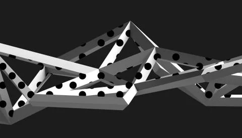 Abstract 3D Rendering of Polygonal Background. Stock Illustration