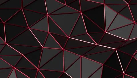 Abstract 3D Rendering of Polygonal Background. Illustrazione stock