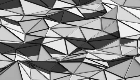 Abstract 3D Rendering of Polygonal Background. Stock Illustration