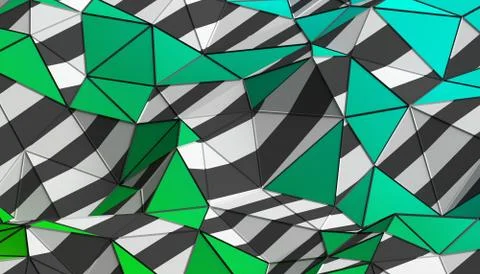 Abstract 3D Rendering of Polygonal Background. Illustrazione stock