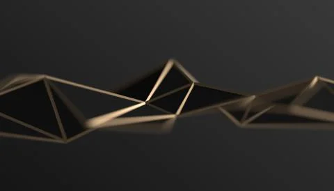 Abstract 3D Rendering of Polygonal Background. Illustrazione stock