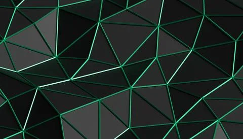 Abstract 3D Rendering of Polygonal Background. Illustrazione stock