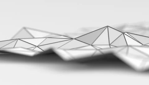 Abstract 3D Rendering of Polygonal Background. 스톡 일러스트