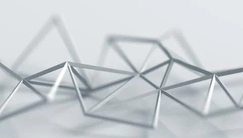 Abstract 3D Rendering of Polygonal Background. Illustrazione stock