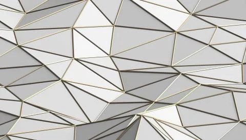 Abstract 3D Rendering of Polygonal Background. Illustrazione stock