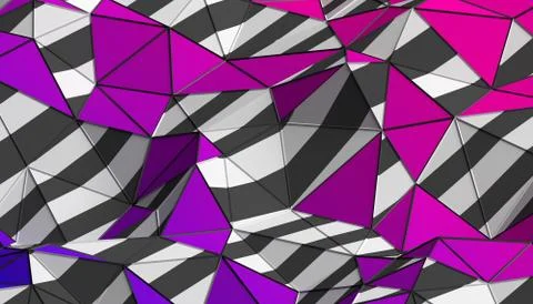 Abstract 3D Rendering of Polygonal Background. Stock-Illustration