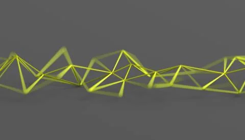 Abstract 3D Rendering of Polygonal Background. Illustrazione stock