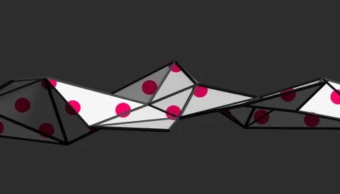 Abstract 3D Rendering of Polygonal Background. Stock Illustration