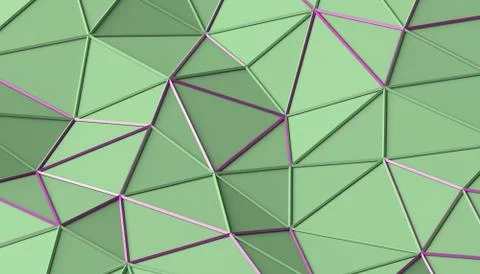 Abstract 3D Rendering of Polygonal Background. Stock-Illustration