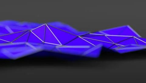 Abstract 3D Rendering of Polygonal Background. Stock-Illustration