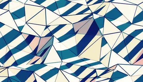 Abstract 3D Rendering of Polygonal Background. Illustrazione stock