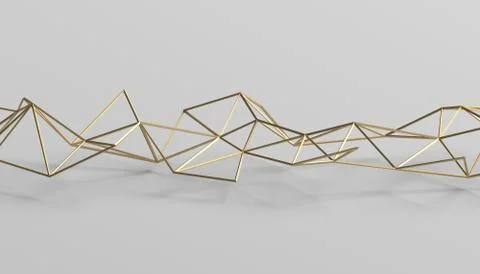 Abstract 3D Rendering of Polygonal Background. Stock Illustration