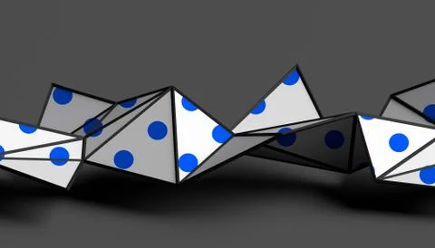 Abstract 3D Rendering of Polygonal Background. Illustrazione stock