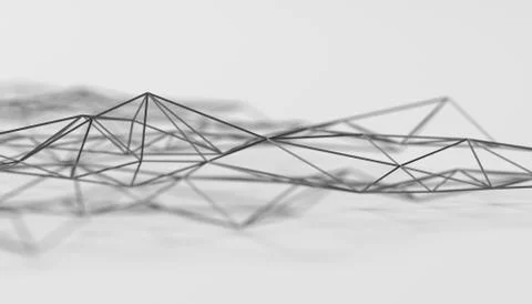 Abstract 3D Rendering of Polygonal Background. Illustrazione stock