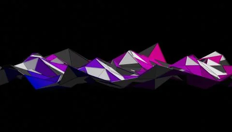 Abstract 3D Rendering of Polygonal Background. Stock Illustration