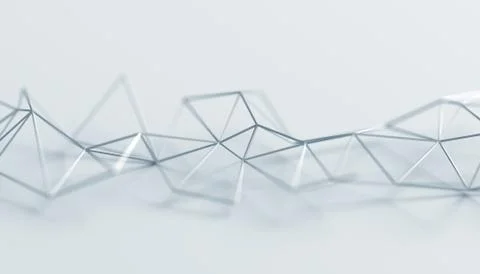 Abstract 3D Rendering of Polygonal Background. Illustrazione stock