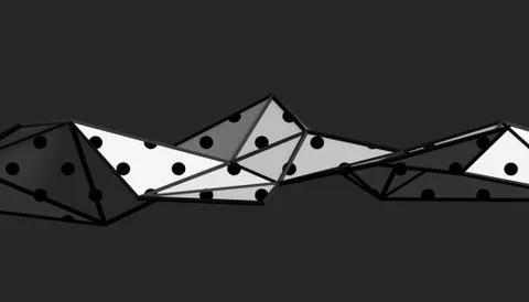 Abstract 3D Rendering of Polygonal Background. Stock Illustration