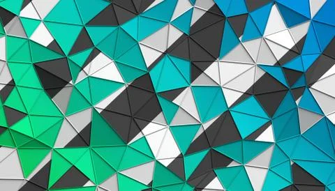 Abstract 3D Rendering of Polygonal Background. Illustrazione stock