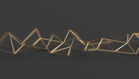 Abstract 3D Rendering of Polygonal Background. Illustrazione stock