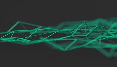 Abstract 3D Rendering of Polygonal Background. Stock Illustration