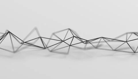 Abstract 3D Rendering of Polygonal Background. Stock Illustration