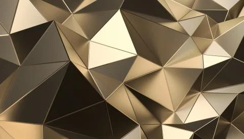 Abstract 3D Rendering of Polygonal Background. 스톡 일러스트