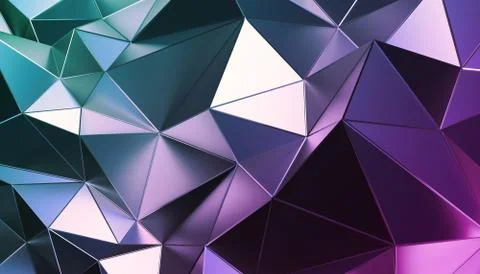 Abstract 3D Rendering of Polygonal Background. Stock Illustration
