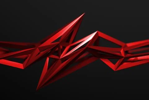 Abstract 3D Rendering of Polygonal Shape. Stock-Illustration